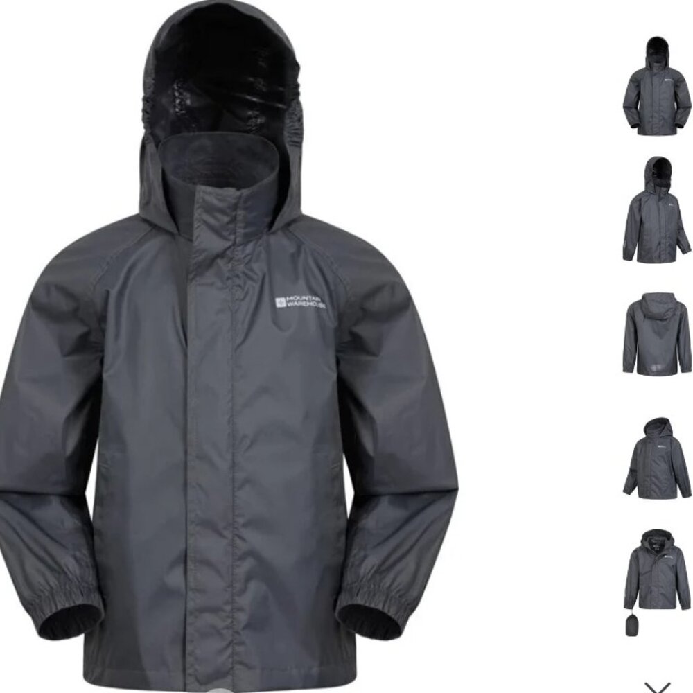 Compact and Practical kids waterproof rain lightweight jacket with travel bag